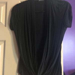 Deep V Black Top